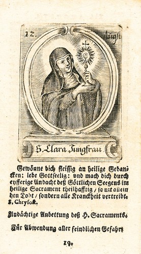Andachtsbild klara - hl.,