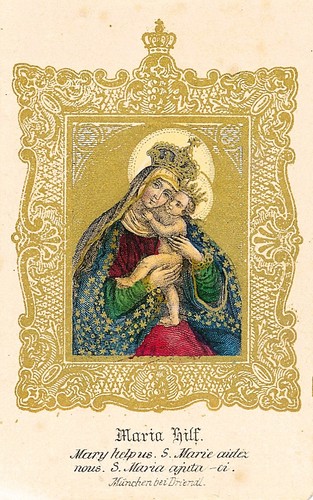 Andachtsbild maria hilf - hilf,, ein